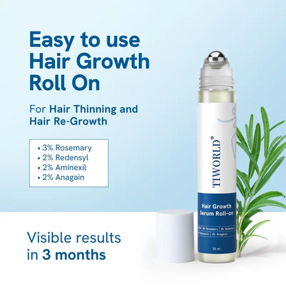 Hair Growth Roll-On Serum –  Fuller Hair in 6 Weeks