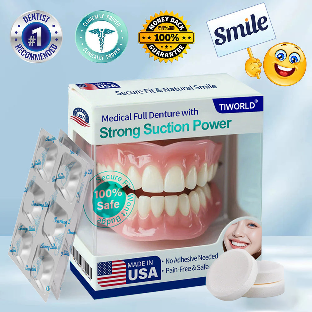 Tiworld® Medical Full Denture with Strong Suction ✅ Made and Shipped from the USA🍀
