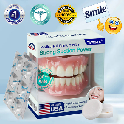 Tiworld® Medical Full Denture with Strong Suction ✅ Made and Shipped from the USA🍀