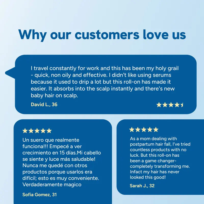 Hair Growth Roll-On Serum –  Fuller Hair in 6 Weeks